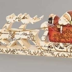 Santa Sleigh Wordscript  - Country N More Gifts