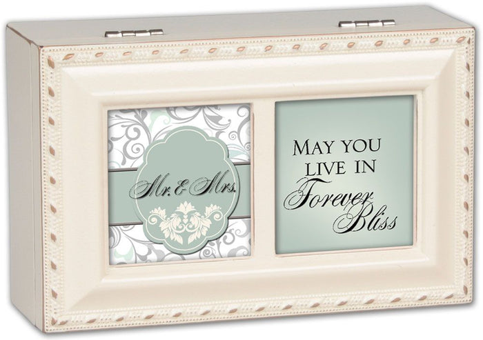 Mr and Mrs - Forever Bliss - Petite Ivory Music Box