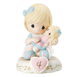 04 Age Four Blonde - Girl With Doll Age 4  - Country N More Gifts