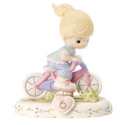 06 Age Six Blonde - Girl On Bicycle Age 6  - Country N More Gifts