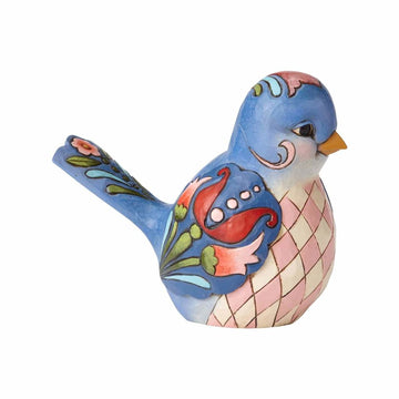 Bluebird of Happiness - Blue Floral Bird  - Country N More Gifts