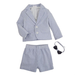 Seersucker Short Dress Suit | Newborn - Toddler Boys Special Occasion  - Country N More Gifts