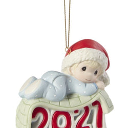 Baby's 1st Christmas 2021 Dated Boy Ornament  - Country N More Gifts