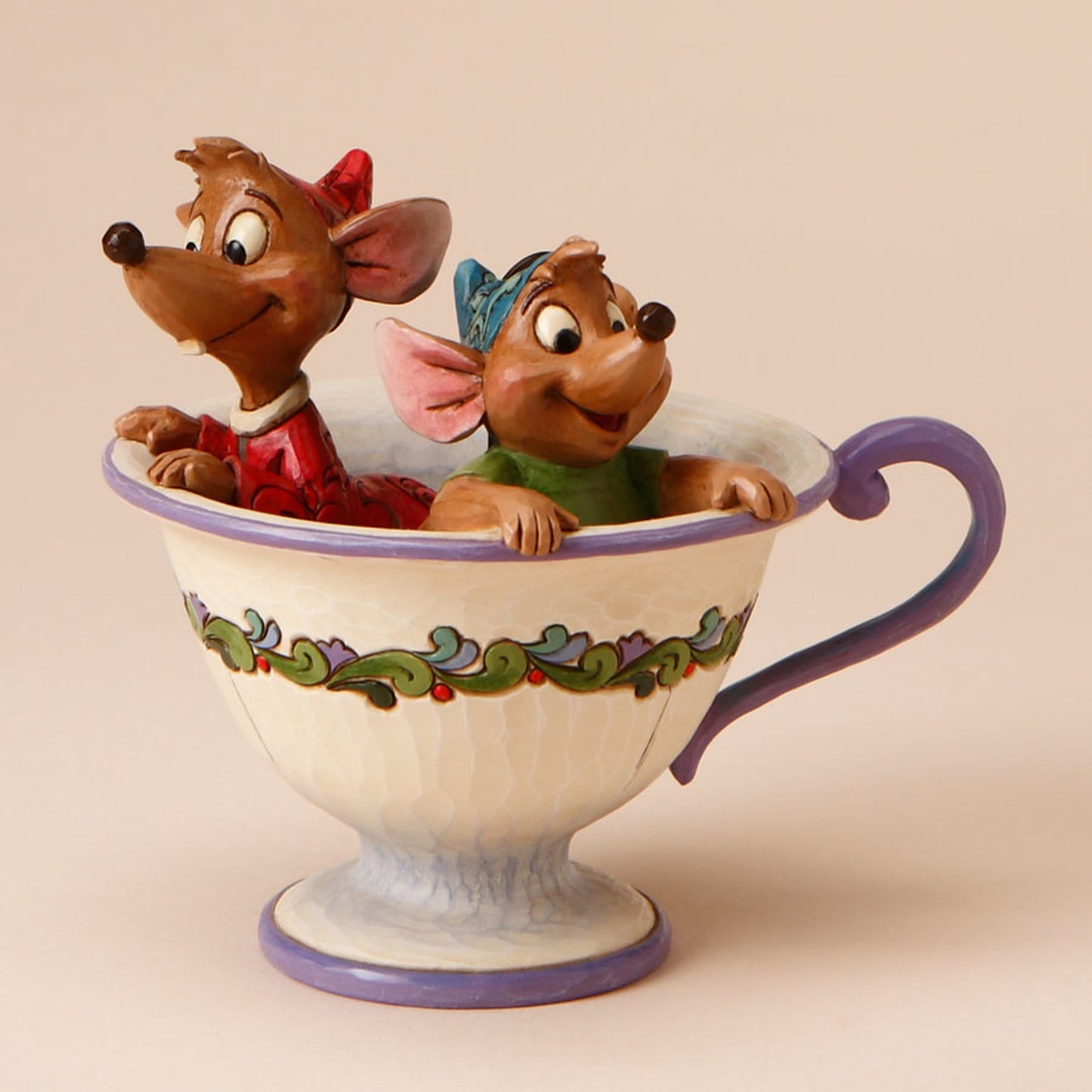 Tea for Two - Jaq and Gus in Tea Cup  - Country N More Gifts