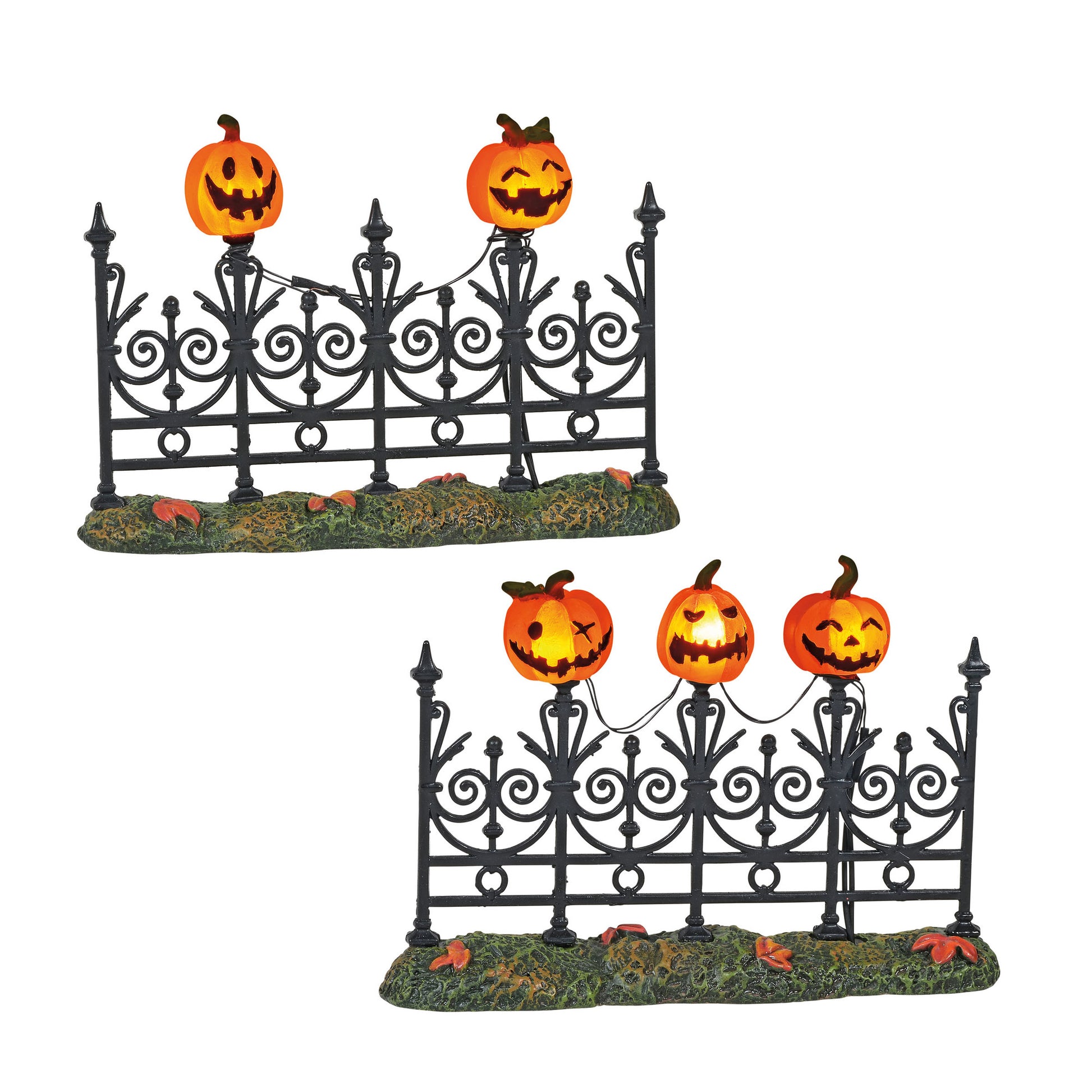 BOX DAMAGE - Jack-o-lantern Lit Fence - Country N More Gifts