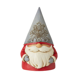 Grey Floral Hat Gnome  - Country N More Gifts