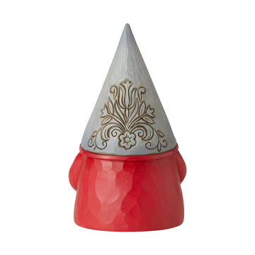 Grey Floral Hat Gnome  - Country N More Gifts