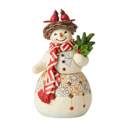 Snowman with Cardinal Nest  - Country N More Gifts