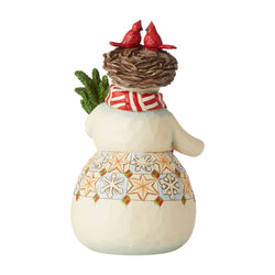 Snowman with Cardinal Nest  - Country N More Gifts