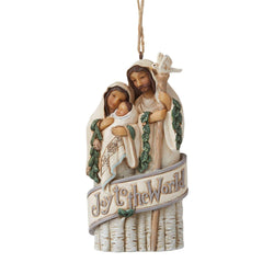 White Woodland Holy Family Orn  - Country N More Gifts
