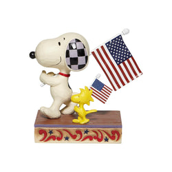 Glory March - Snoopy & Woodstock with Flags  - Country N More Gifts