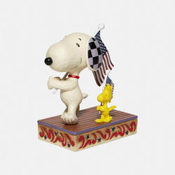 Glory March - Snoopy & Woodstock with Flags  - Country N More Gifts