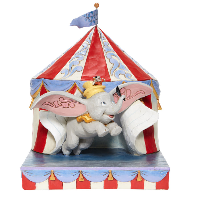 Over the Big Top - Dumbo Flying out of Tent Scene