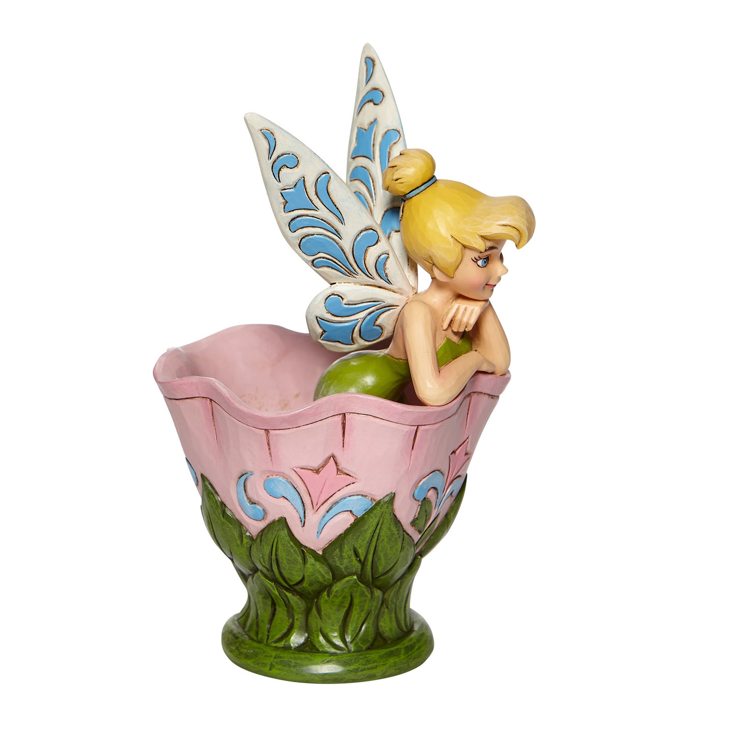 BOX DAMAGE - A Spot of Tink - Tinker Bell Sitting in Flower - Country N More Gifts