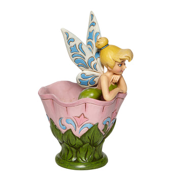 BOX DAMAGE - A Spot of Tink - Tinker Bell Sitting in Flower - Country N More Gifts