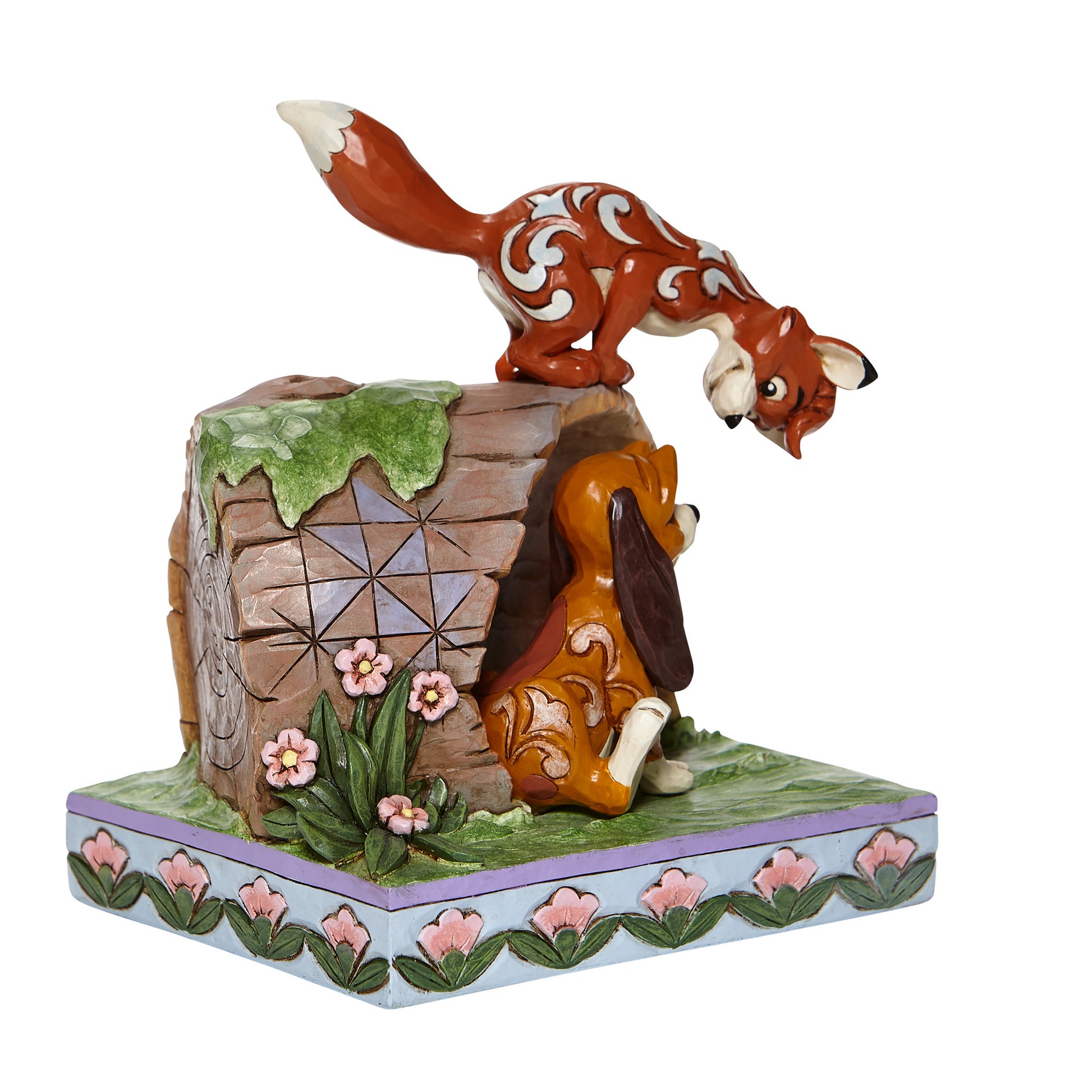 FBA - Fox and Hound on Log - Country N More Gifts
