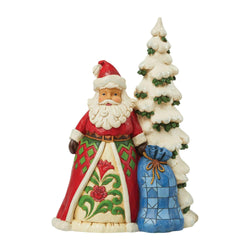 Share Christmas Spirit - Santa Next To Tree with Toybag  - Country N More Gifts