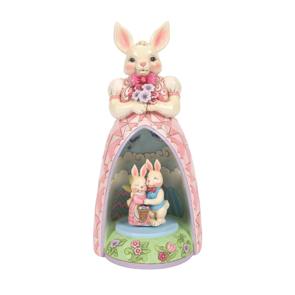 Splendid Spring - Bunny with Lighted Rotating Scene  - Country N More Gifts
