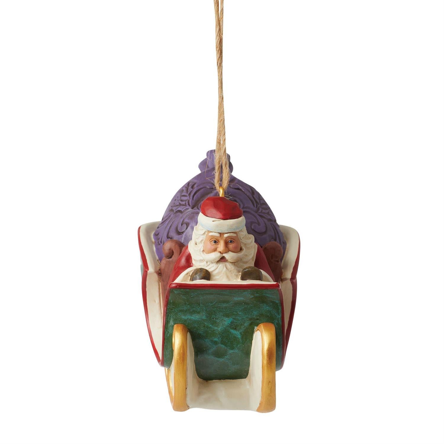 BOX DAMAGE - Twas the Night Before Christmas Santa in Sleigh - Country N More Gifts