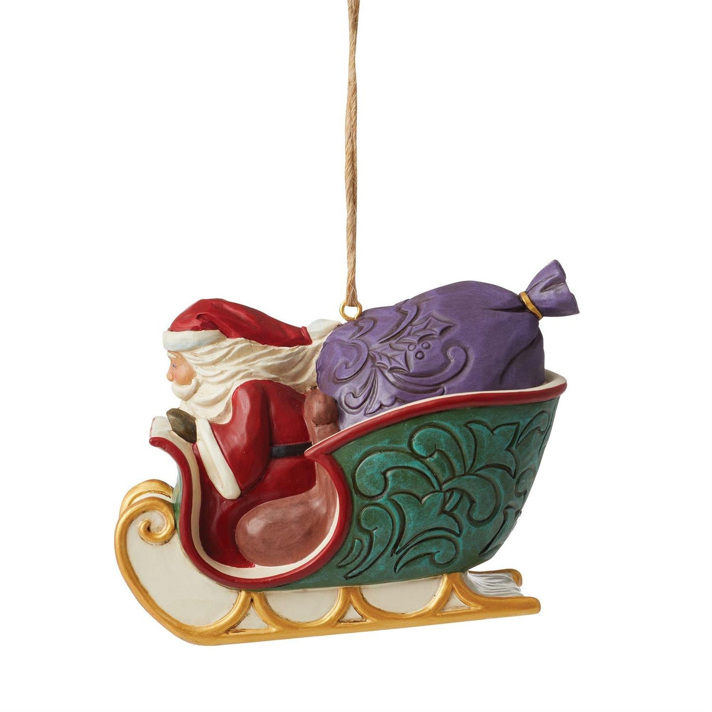 BOX DAMAGE - Twas the Night Before Christmas Santa in Sleigh - Country N More Gifts