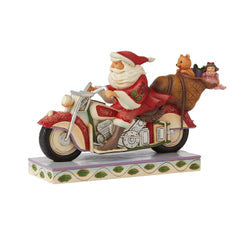 Cruisin' Towards Christmas - Santa Riding Motorcycle  - Country N More Gifts