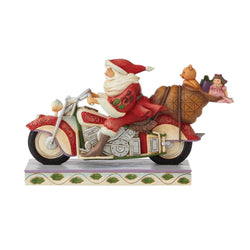 Cruisin' Towards Christmas - Santa Riding Motorcycle  - Country N More Gifts