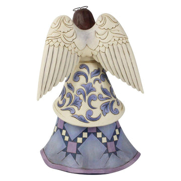 Blessed Savior, We Adore Thee - Angel Holding Nativity Stable  - Country N More Gifts