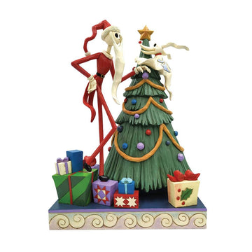 CLEARANCE - Decking the Halls - Santa Jack and Zero with Tree - Country N More Gifts