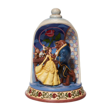 BOX DAMAGE - Enchanted Love - Beauty and the Beast Rose Dome - Country N More Gifts