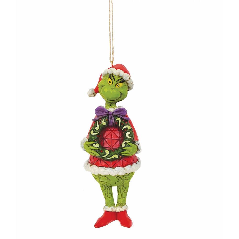 Grinch Holding Wreath Ornament - Country N More Gifts