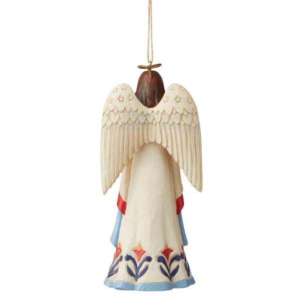 Patriotic Angel Folded Flag Ornament 