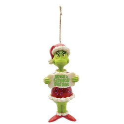 Beware a Grinch Lives Here Ornament  - Country N More Gifts