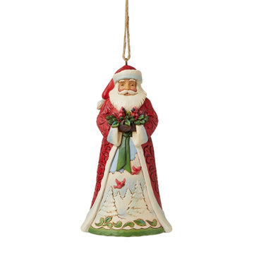 Santa Holding Cardinals Ornament  - Country N More Gifts