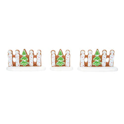 Gingerbread Christmas Fence Set of 3  - Country N More Gifts