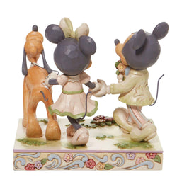 Springtime Stroll - White Woodland Mickey & Minnie  - Country N More Gifts