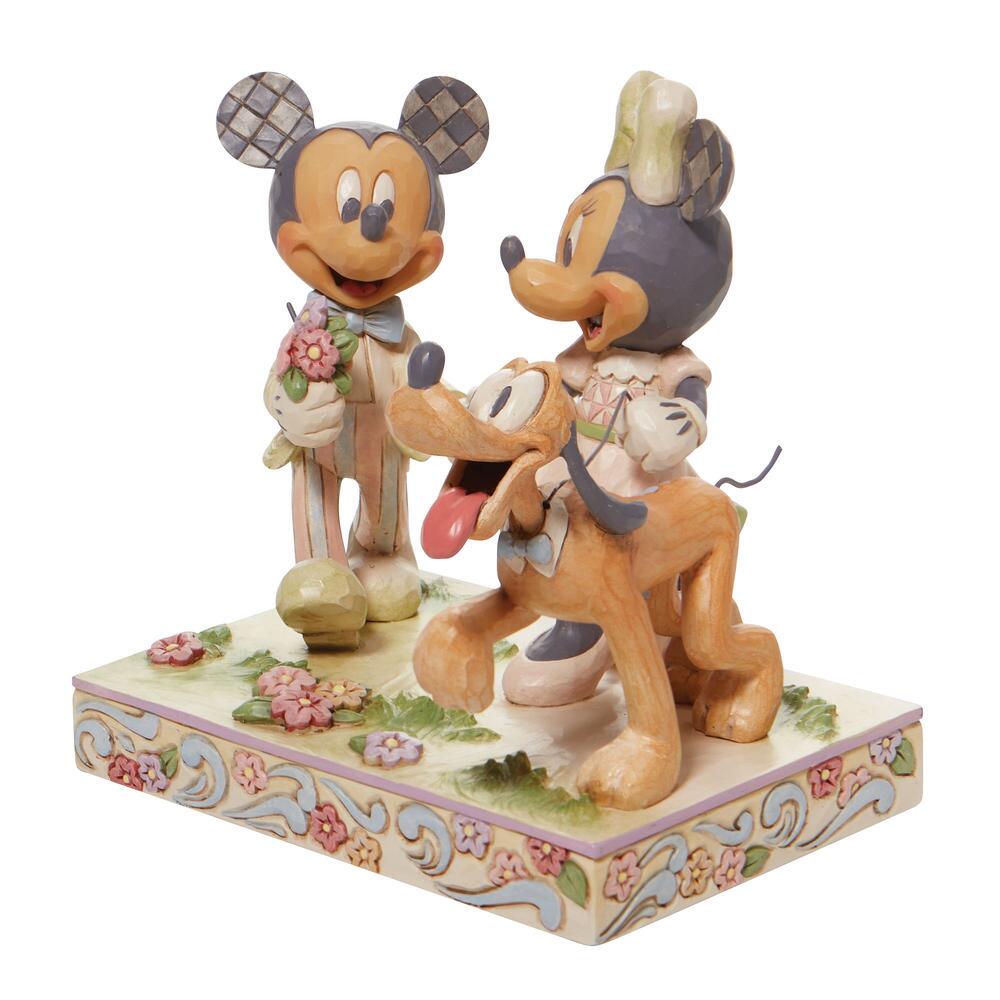 Springtime Stroll - White Woodland Mickey & Minnie  - Country N More Gifts