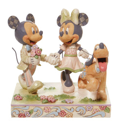 Springtime Stroll - White Woodland Mickey & Minnie  - Country N More Gifts
