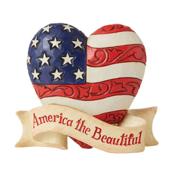 Mini Patriotic Beautiful Heart  - Country N More Gifts
