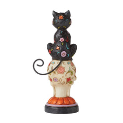 Dia De Los Gatos - Day of Dead Black Cat on Skull  - Country N More Gifts