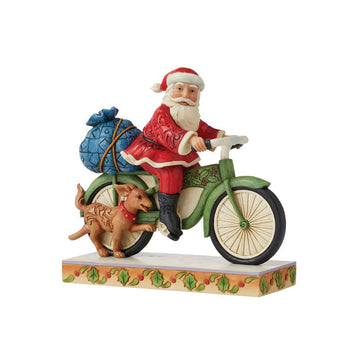 NO BOX - Santa Riding Bicycle - Country N More Gifts