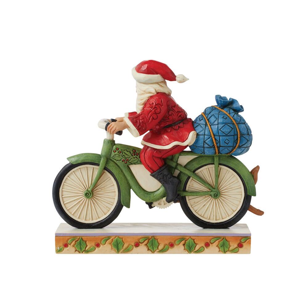 NO BOX - Santa Riding Bicycle - Country N More Gifts