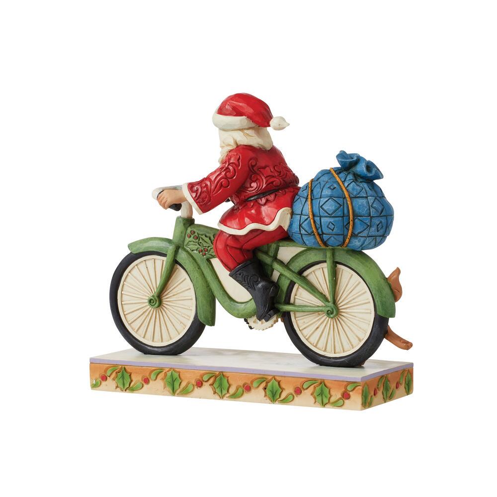NO BOX - Santa Riding Bicycle - Country N More Gifts