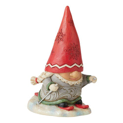Gnome with Braids Skiing  - Country N More Gifts