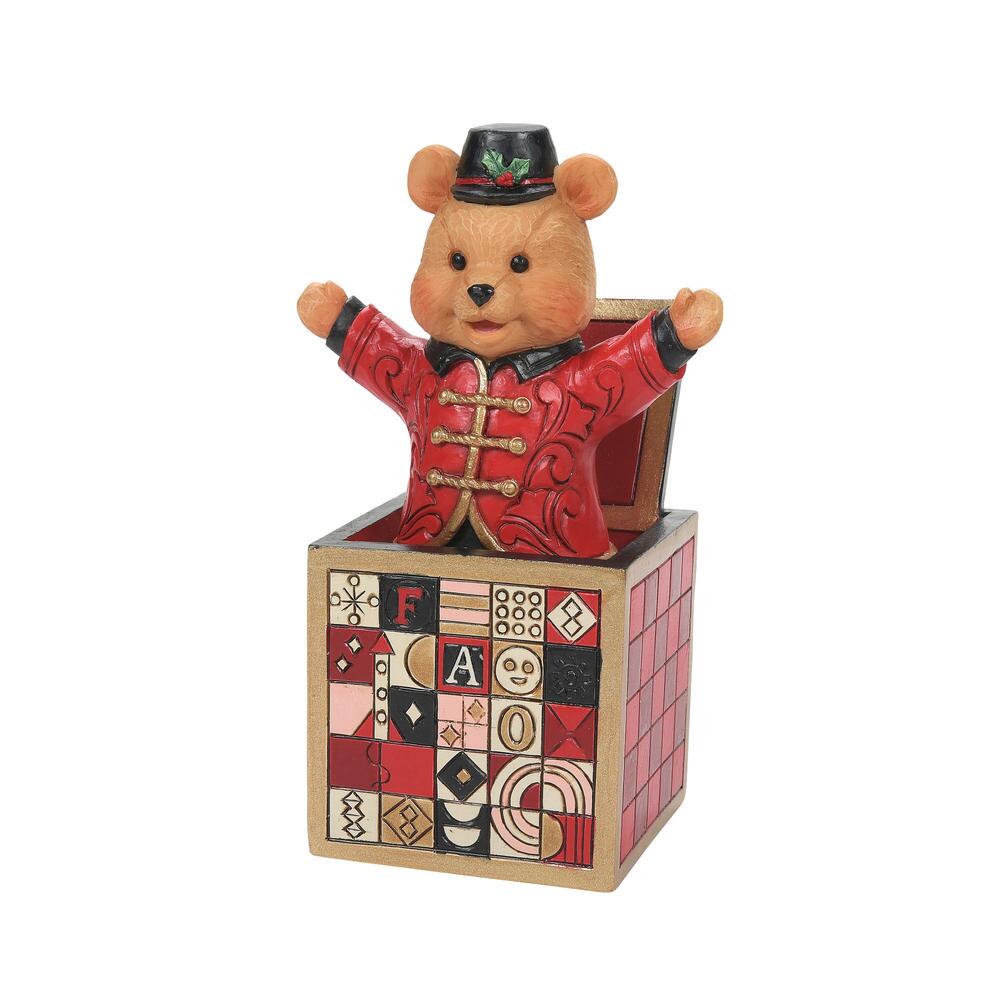 A Christmas surprise - Jack-in-the-Box Teddy Bear  - Country N More Gifts