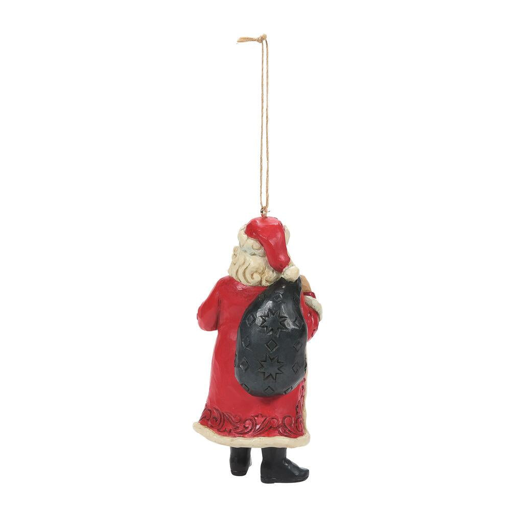 Santa with FAO Toy Bag Ornament  - Country N More Gifts
