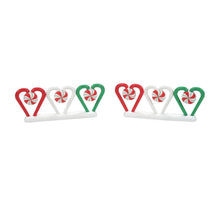BOX DAMAGE - Candy Cane Fence Set of 2