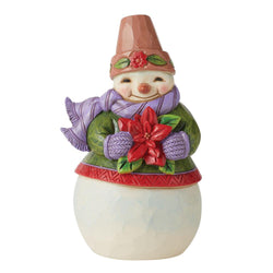 Merry Little Christmas - Pint Sized Snowman Poinsettia  - Country N More Gifts