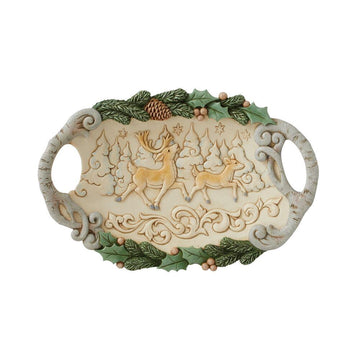 White Woodland Decorative Tray  - Country N More Gifts