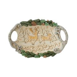 White Woodland Decorative Tray  - Country N More Gifts