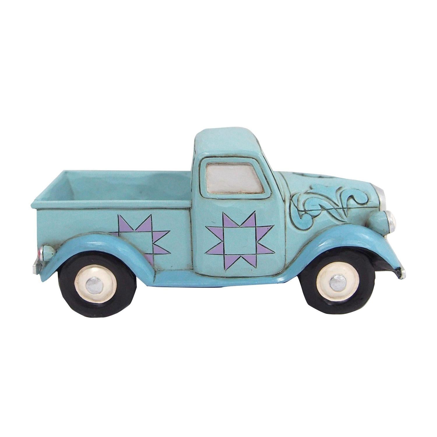 Mini Blue Vintage Pickup Truck  - Country N More Gifts